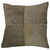 Levi Gray Hairon Leather & Cotton Pillow W/Cross Stitch (12366GA-GY)
