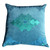 Aria Blue Velvet Pillow With Embroidery (ARIA02A-BL)