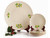 Ceramic Mistletoe Sprig Dessert Plates - Set Of 4 (Pack Of 7) (27281)