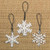 1.75" Mini Snowflake Ornaments Set/6 (Pack Of 15) (66351)