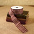 1.5" X 10 Yd. Burgundy Check Wired Ribbon (Pack Of 9) (80675)