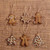 1.5X1" Mini Gingerbread Ornaments Set/6 (Pack Of 9) (80806)