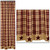 72X72" Burgundy Farmhouse Star Shower Curtain (Pack Of 2) (90591)