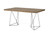 Multi 63'' Top Dining Table With Trestles Walnut/Black 5603449613777