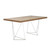 Multi 63'' Top Dining Table With Trestles Walnut/Chrome 5603449611124