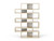 London Composition 2010 003 Shelving Oak Frame/White Backs 5603449319723