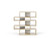London Composition 2010 002 Shelving Oak Frame/White Backs 5603449319686