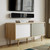 Dann Tv Stand With Wood Legs Oak/Pure White & Matte Grey 5603449401473