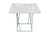 Helix White Marble Square Side Table With Sea Green Base 5603449627354
