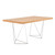 Multi 71'' Top Dining Table With Trestles Oak/Chrome 5603449621031