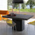 Dusk 59" Dining Table Concrete Look/Pure Black 5603449613265