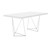 Multi 71'' Top Dining Table With Trestles White/Chrome 5603449611452