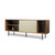 Dann Sideboard Walnut Frame, White/Matte Grey Doors, Black Feet 5603449400551