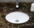 16.5" W CSA Oval Undermount Sink Set In White - Black Hardware - Overflow Drain Included (AI-24885)