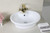 19" W Above Counter White Vessel Set For 1 Hole Center Faucet (AI-26323)