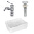 17.25" W Above Counter White Vessel Set For 1 Hole Left Faucet (AI-26370)