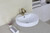18.1" W Above Counter White Vessel Set For 1 Hole Center Faucet (AI-26405)