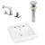 20.5" W Above Counter White Vessel Set For 3H8" Center Faucet (AI-26425)