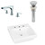 19" W Above Counter White Vessel Set For 3H8" Center Faucet (AI-26451)