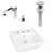 19" W Above Counter White Vessel Set For 3H8" Center Faucet (AI-26452)