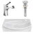 16.5" W Above Counter White Vessel Set For 1 Hole Right Faucet (AI-26455)