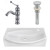 16.5" W Above Counter White Vessel Set For 1 Hole Right Faucet (AI-26460)