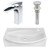 16.5" W Wall Mount White Vessel Set For 1 Hole Right Faucet (AI-26465)
