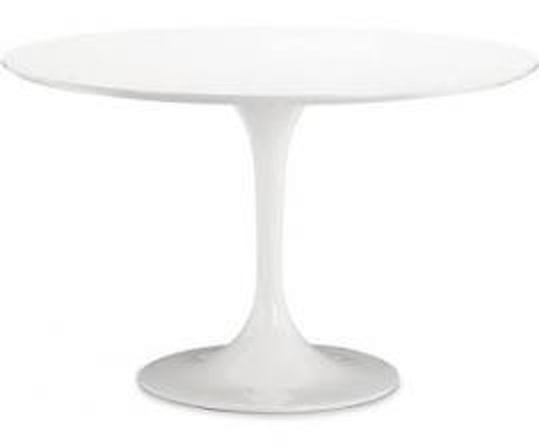 48" White Fiberglass Tulip Lippa Dining Table FMI1149 C&M7