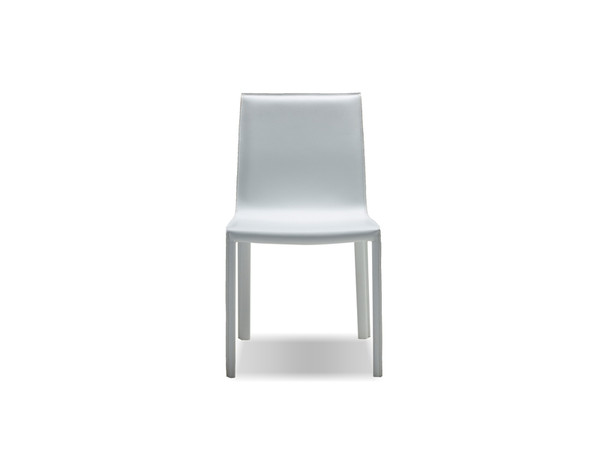 Din Chair Fleur Pure White Leather DCHFLEUWHIT