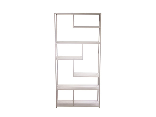 Bookshelf Booker Industrial White Powder Coated Metal WWUBOOKWHIT