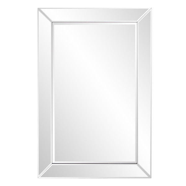 Rectangle Wooden Frame Mirror With Beveled Edge (383710)
