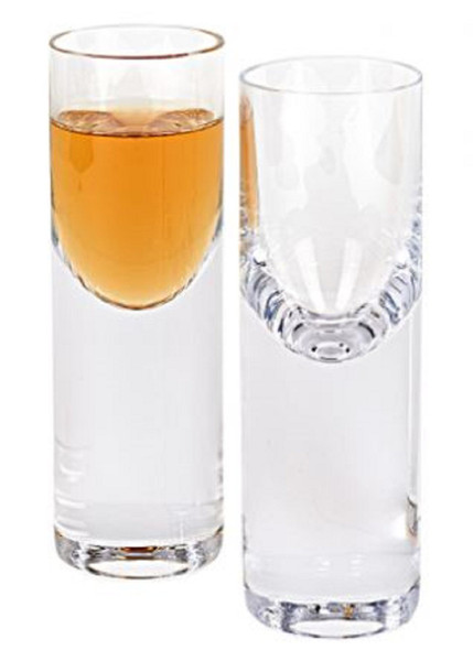 (Set Of 2) Mouth Blown Crystal Long Shot Glasses (386760)