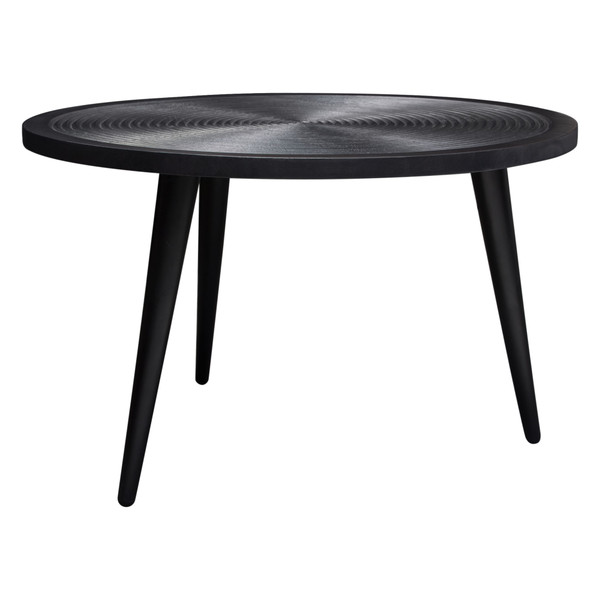 Vortex Round Cocktail Table In Solid Mango Wood Top In Black Finish & Iron Legs By Diamond Sofa VORTEXCTBL