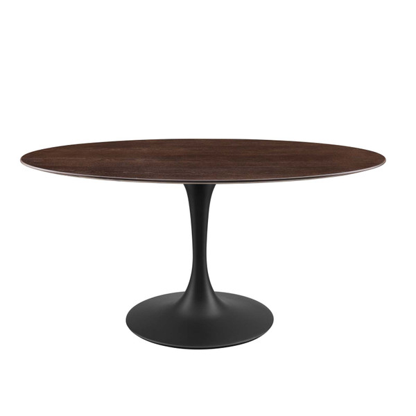 Lippa 60" Wood Oval Dining Table EEI-4887-BLK-CHE