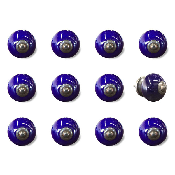 1.5" X 1.5" X 1.5" Navy And Copper - Knobs 12-Pack (321687)