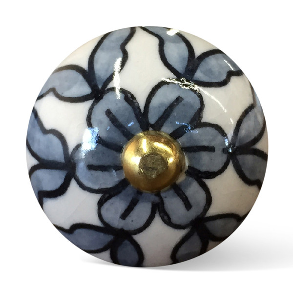 1.5" X 1.5" X 1.5" White, Blue And Black - Knobs 12-Pack (332353)