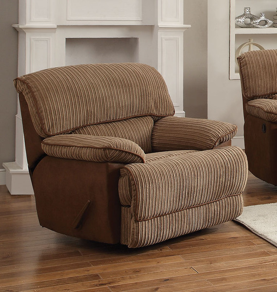 Recliner (Motion), Light Brown Up & Fabric - Ultra Plush & Fabric, Woo Light Brown Up & Fabric (285945)