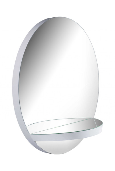 47" X 15" X 47" Gloss White Glass Mirror (372079)