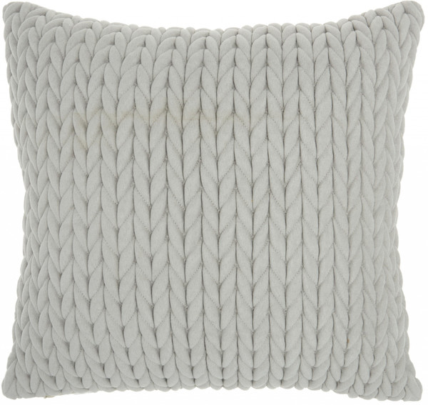 Light Gray Chunky Braid Throw Pillow (386143)