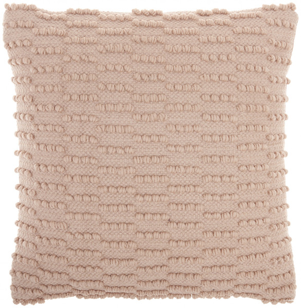 Blush Textured Broken Stripes Throw Pillow (386178)