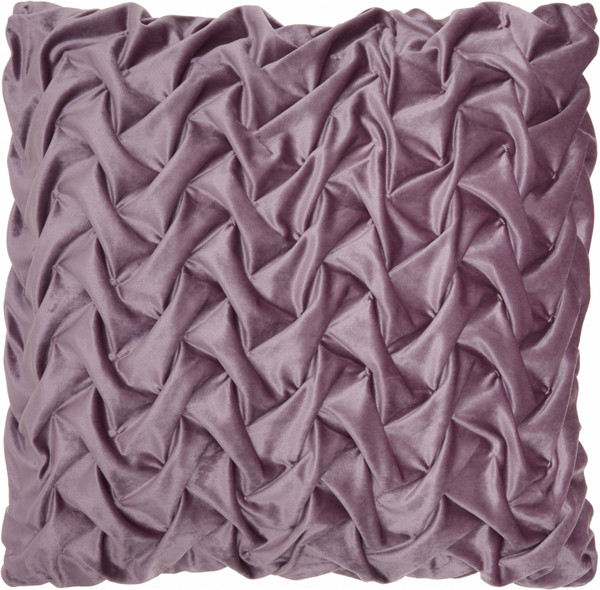 Lavender Pleated Velvet Throw Pillow (386616)