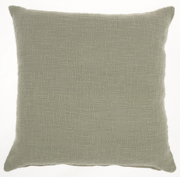 Sage Solid Woven Throw Pillow (386680)