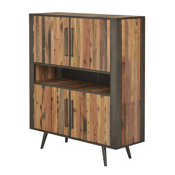 Modern Rustic Double Decker Accent Cabinet (388236)