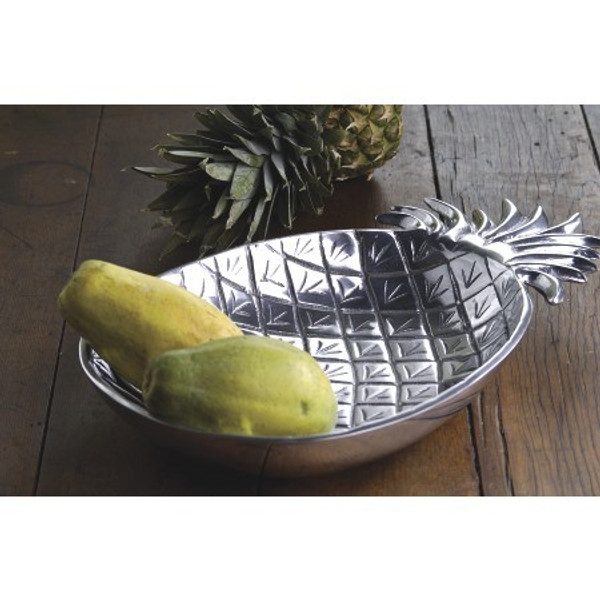 Silver Tropical Pineapple Shaped Serving Bowl (388567)