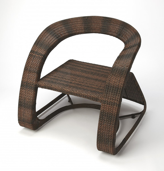 Contemporary Dark Brown Rattan Chair (389597)