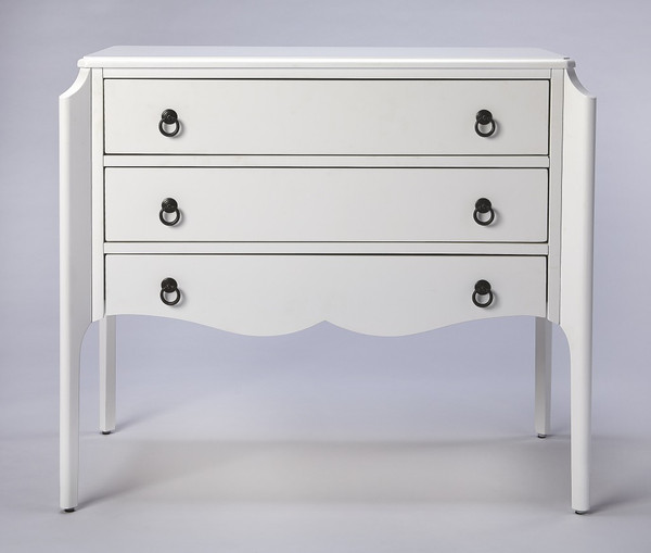 Wilshire Glossy White Accent Chest (389803)