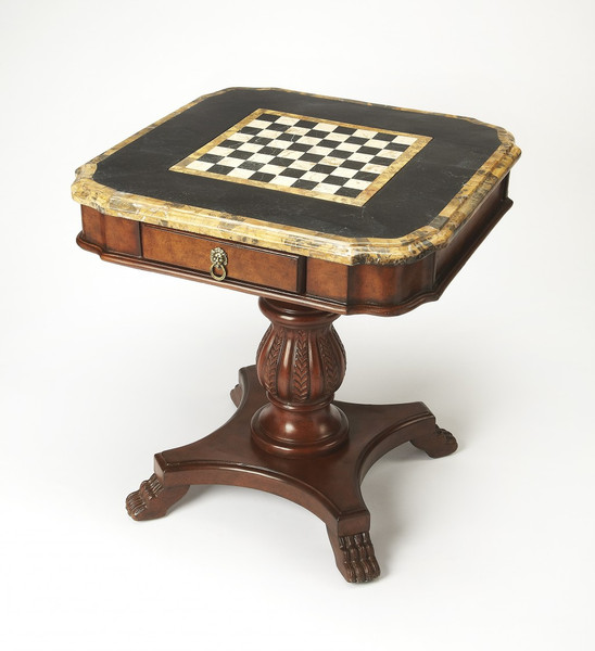 Carlyle Fossil Stone Game Table (389883)