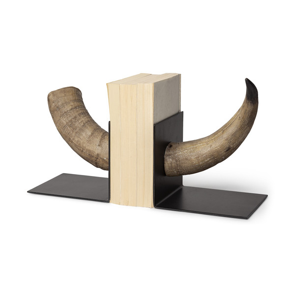 Bull Horn Replica Bookends (392132)