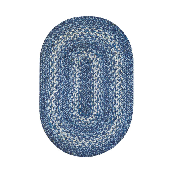 13" x 19" Placemat Oval Denim Jute Braided Accessories - Pack Of 4 (594686)