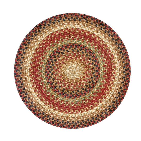 15" Trivet Round Gingerbread Jute Braided Accessories - Pack Of 3 (592804)